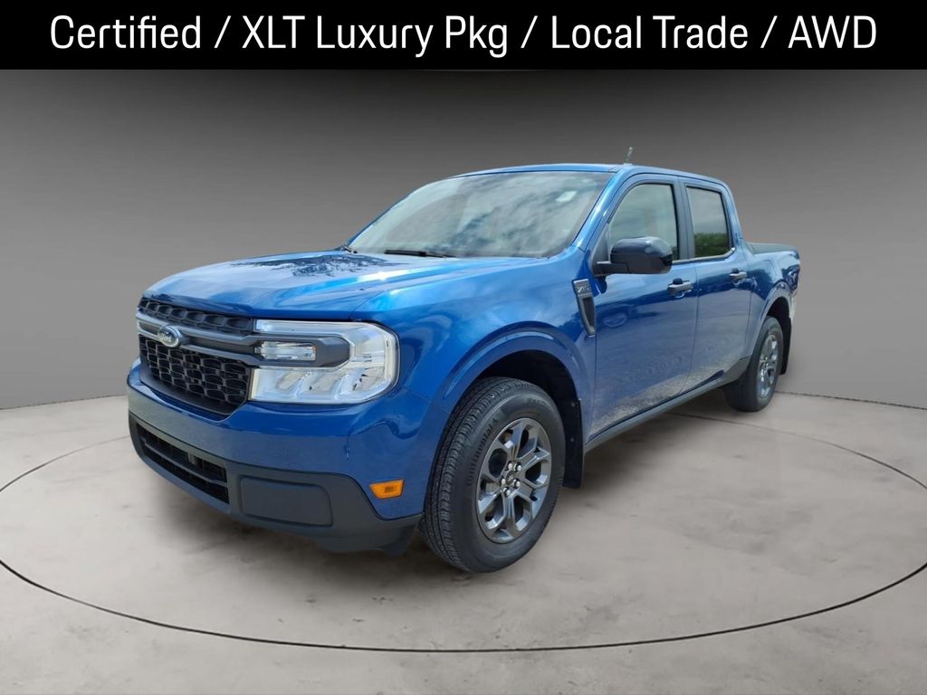 Atlas Blue Metallic 2024 Ford Maverick Pickup Truck All-Wheel Drive 8-Speed Automatic