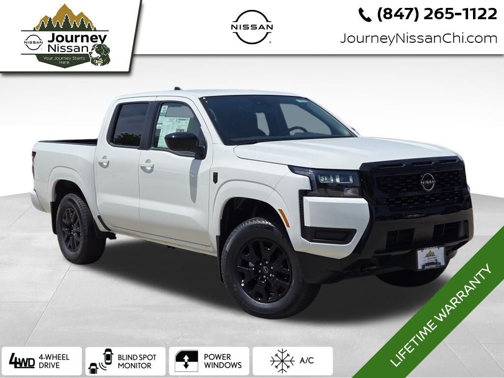 Glacier White 2026 Nissan Frontier Pickup Truck Four-Wheel Drive 9-Speed Automatic Overdrive