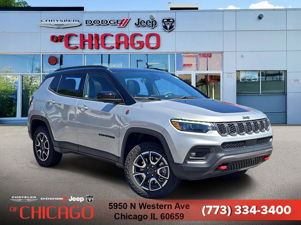 Silver Zynith Metallic Clearcoat 2025 Jeep Compass Trailhawk 4WD SUV / Crossover Four-Wheel Drive 8-Speed Automatic