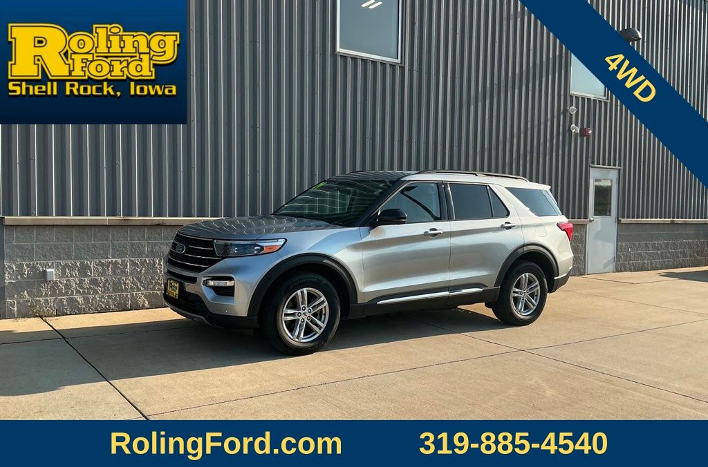 Iconic Silver Metallic 2024 Ford Explorer SUV / Crossover All-Wheel Drive Automatic