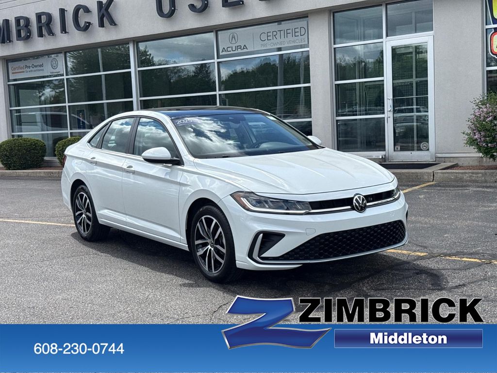 Opal White Pearl 2025 Volkswagen Jetta SE FWD Sedan Front-Wheel Drive 8-Speed Automatic