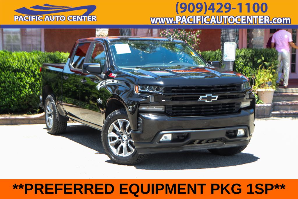 Black 2021 Chevrolet Silverado 1500 Pickup Truck Four-Wheel Drive Automatic