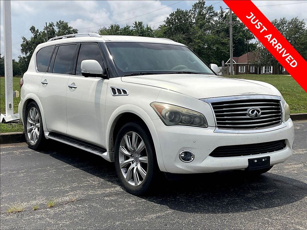 Moonlight White 2011 INFINITI QX56 SUV / Crossover Four-Wheel Drive 7-Speed Automatic