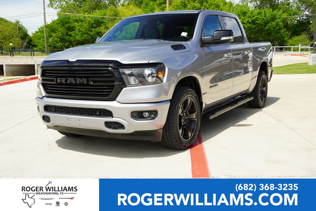 Billet Silver Metallic Clearcoat 2021 RAM 1500 Big Horn Crew Cab 4WD Pickup Truck Four-Wheel Drive 8-Speed Automatic