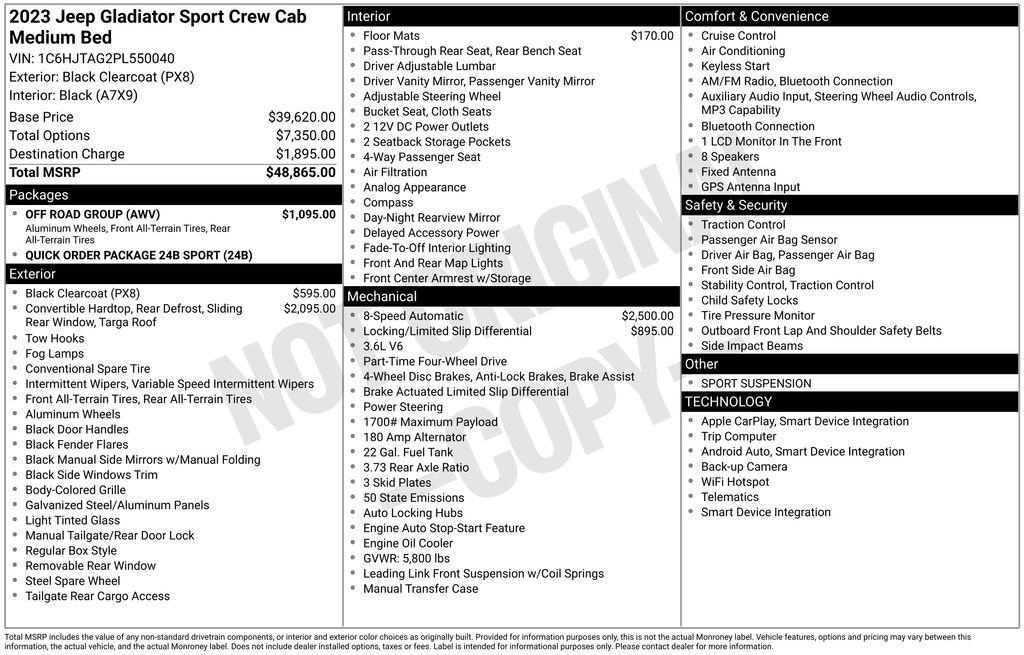 Certified Used 2023 Black Jeep Sport image 5