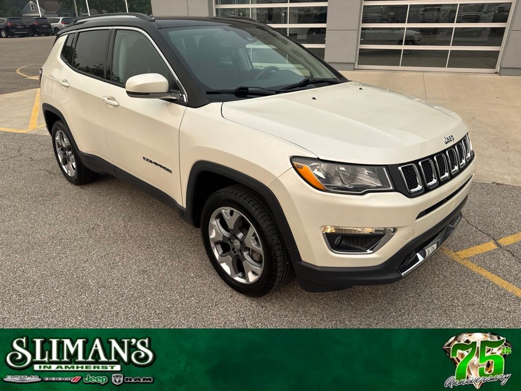 Pearl White 2020 Jeep Compass SUV / Crossover Four-Wheel Drive 9-Speed Automatic