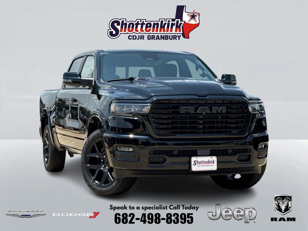 Diamond Black Crystal Pearlcoat 2026 RAM 1500 Pickup Truck Four-Wheel Drive 8-Speed Automatic