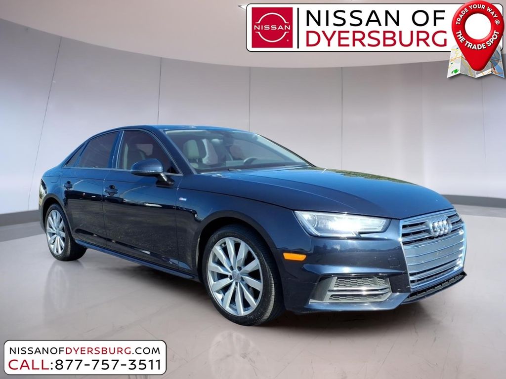Moonlight Blue 2018 Audi A4 Sedan Front-Wheel Drive 7-Speed Automatic