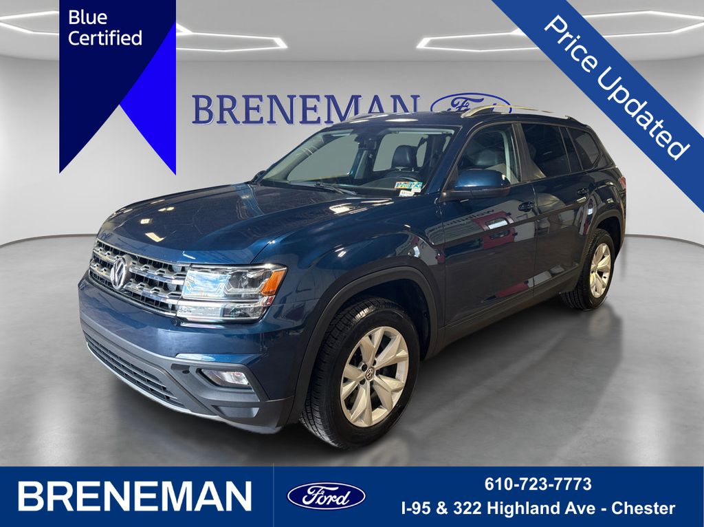 Blue Metallic 2018 Volkswagen Atlas SUV / Crossover Front-Wheel Drive 8-Speed Automatic