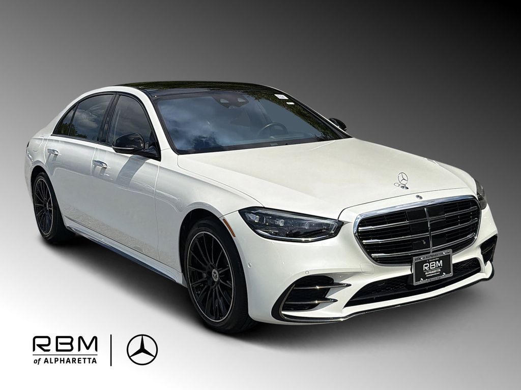 White 2023 Mercedes-Benz S-Class Sedan All-Wheel Drive 9-Speed Automatic