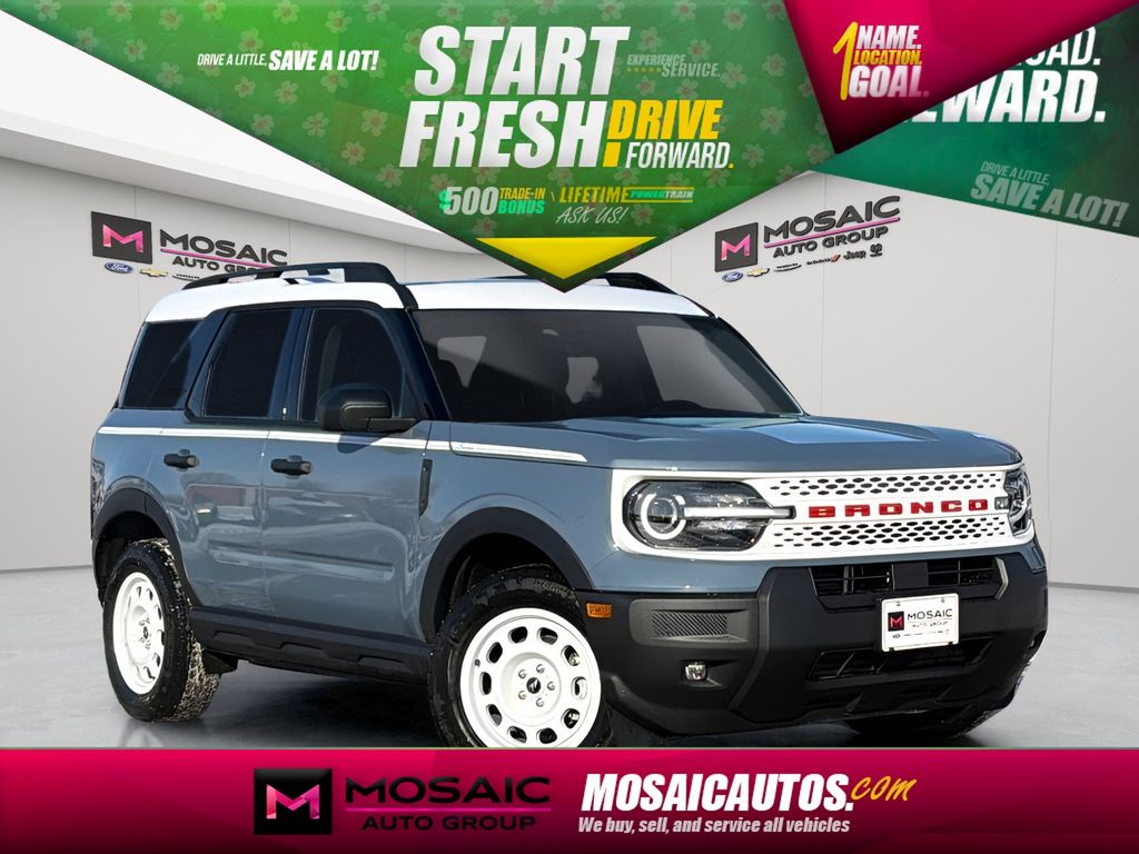 Blue (Azure Gray Metallic Tri-Coat) 2025 Ford Bronco Sport Heritage AWD SUV / Crossover All-Wheel Drive 8-Speed Automatic