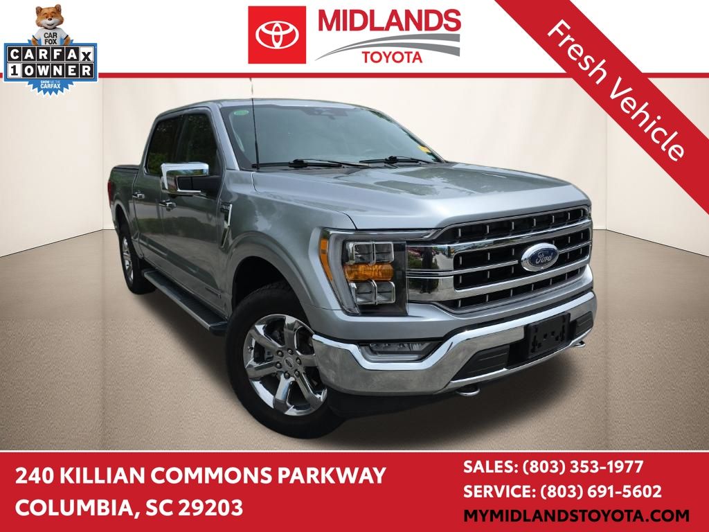 Iconic Silver Metallic 2023 Ford F-150 Lariat SuperCrew 4WD Pickup Truck Four-Wheel Drive Automatic