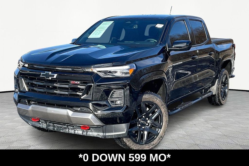 Black 2025 Chevrolet Colorado Z71 Crew Cab 4WD Pickup Truck Four-Wheel Drive 8-Speed Automatic