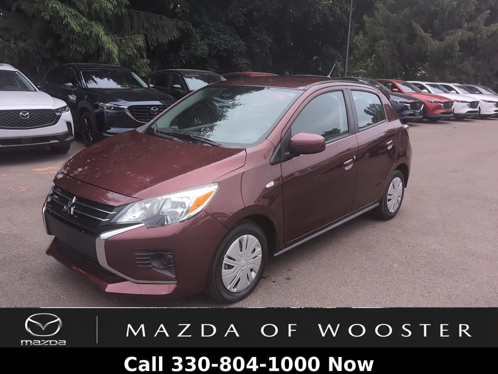 Wine Red Metallic 2024 Mitsubishi Mirage ES FWD Hatchback Front-Wheel Drive Continuously Variable Transmission