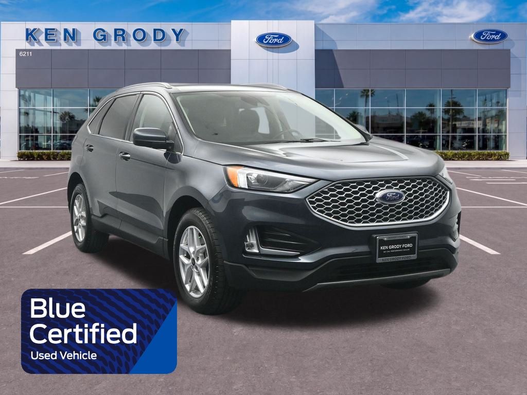 Blue Metallic 2024 Ford Edge SUV / Crossover All-Wheel Drive 8-Speed Automatic