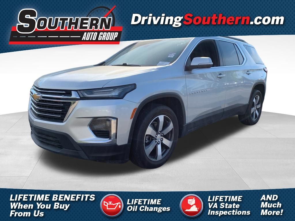Silver Ice Metallic 2022 Chevrolet Traverse LT Leather FWD SUV / Crossover Front-Wheel Drive 9-Speed Automatic