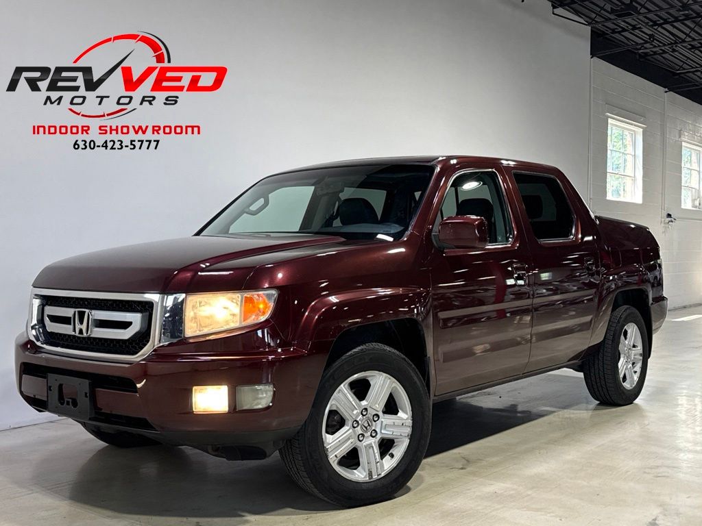 Red 2009 Honda Ridgeline Pickup Truck Four-Wheel Drive 5-Speed Automatic