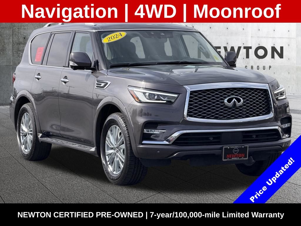 Anthracite Gray 2024 INFINITI QX80 Luxe 4WD SUV / Crossover All-Wheel Drive 7-Speed Automatic