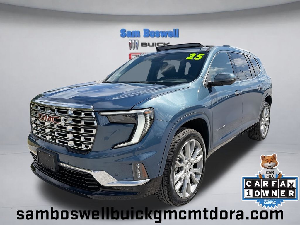 Downpour Metallic 2025 GMC Acadia Denali AWD SUV / Crossover Four-Wheel Drive 8-Speed Automatic