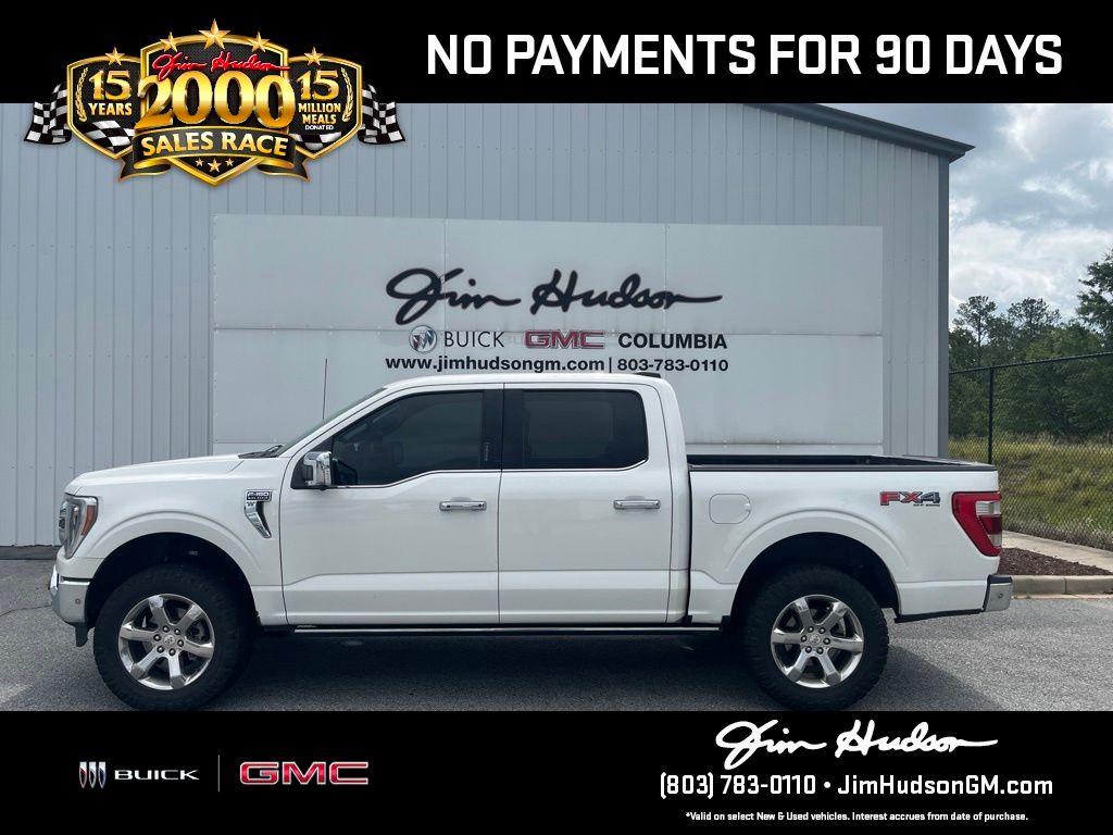White Metallic 2023 Ford F-150 Pickup Truck Four-Wheel Drive Automatic