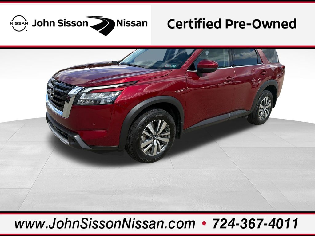 2025 Nissan Pathfinder SL Red at John Sisson Motors
