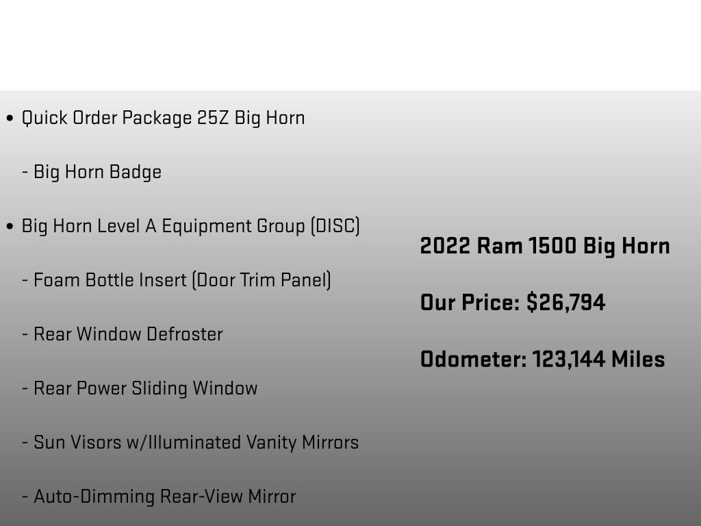 2022 Ram 1500 Big Horn/Lone Star White at Grove City Ford