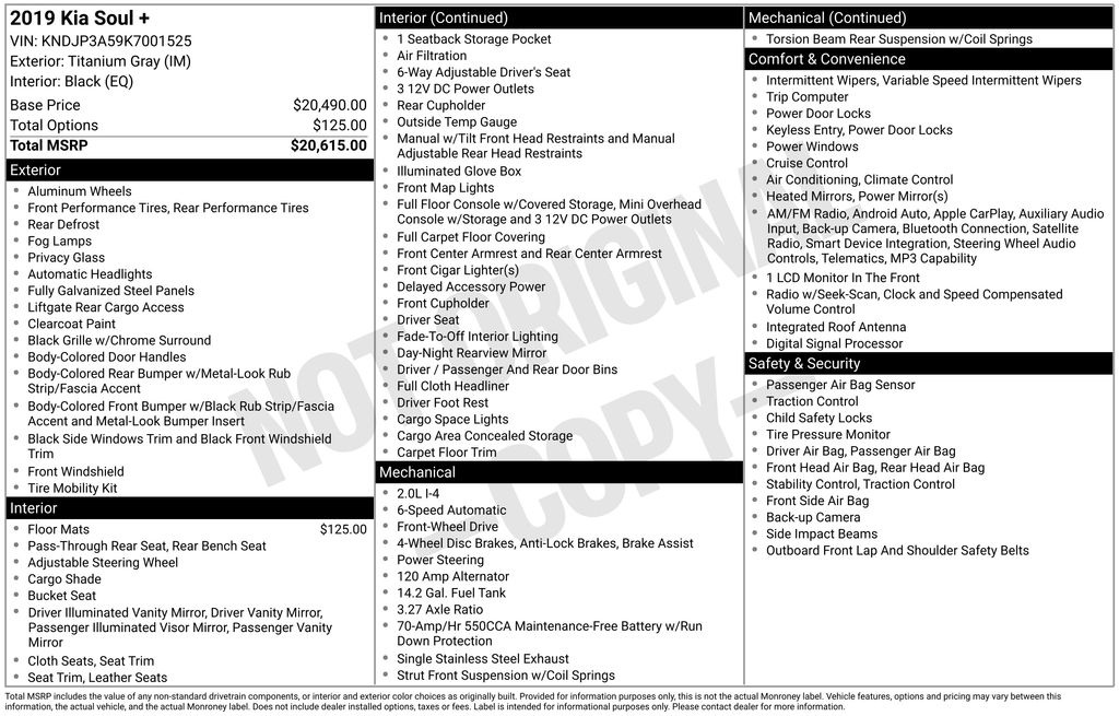 Used Car 2019 Kia Soul  Plus For Sale Under $12,000 In Austin, Texas