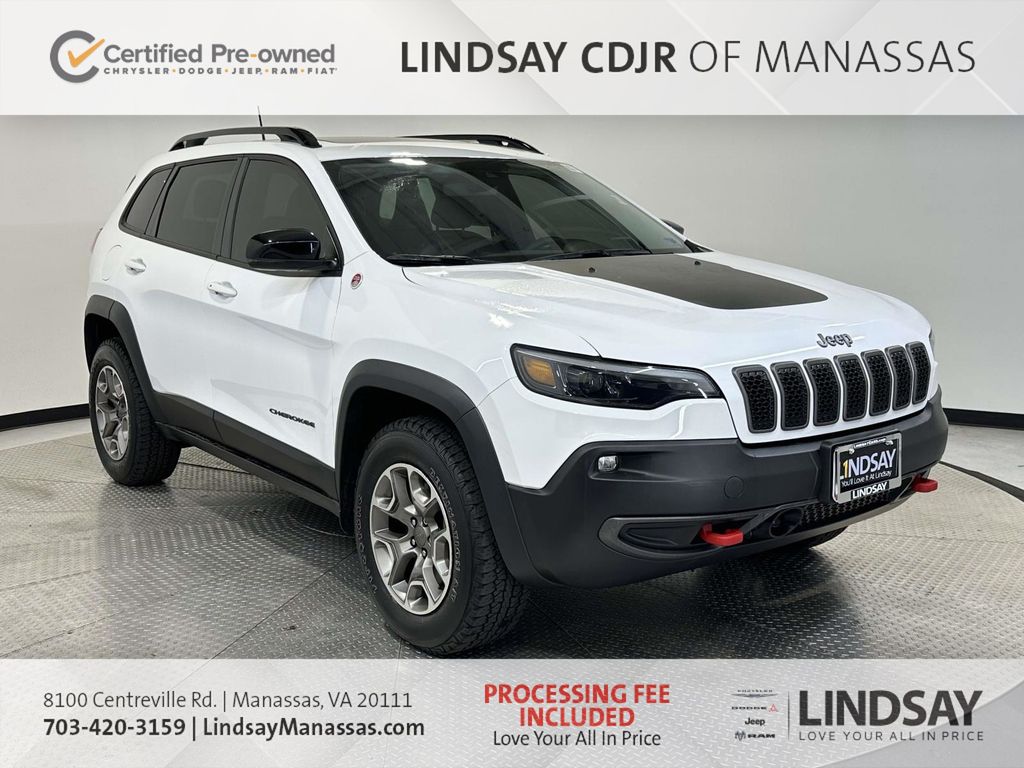 Bright White Clearcoat 2022 Jeep Cherokee Trailhawk 4WD SUV / Crossover Four-Wheel Drive 9-Speed Automatic