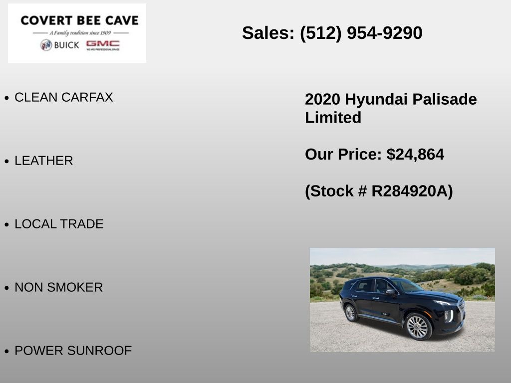 Used Car 2020 Hyundai Palisade  Limited For Sale Under $25,000 In Austin, Texas