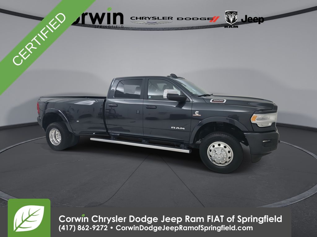 Gray (Maximum Steel Metallic Clearcoat) 2021 RAM 3500 Laramie Crew Cab LB DRW 4WD Pickup Truck Four-Wheel Drive 6-Speed Automatic