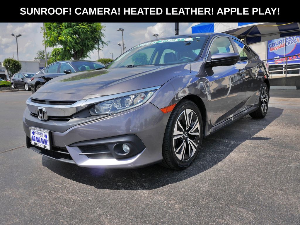 Gray 2018 Honda Civic Sedan Front-Wheel Drive Continuously Variable Transmission