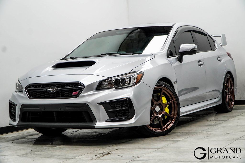 Ice Silver Metallic 2020 Subaru WRX STI Limited AWD with Wing Spoiler Sedan All-Wheel Drive 6-Speed Manual
