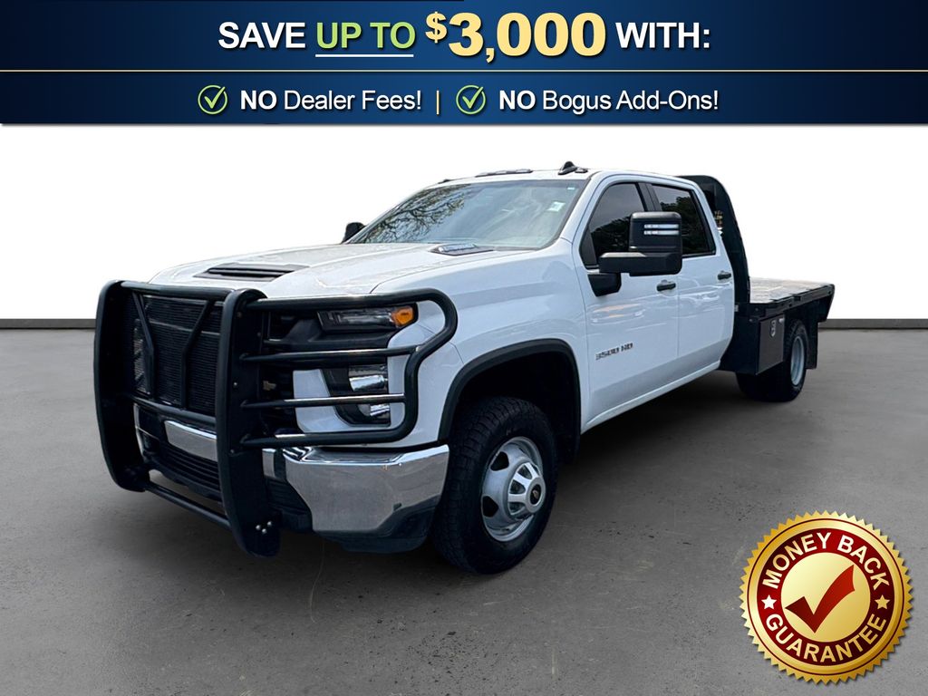 Summit White 2023 Chevrolet Silverado 3500HD Work Truck Crew Cab LB 4WD Pickup Truck Four-Wheel Drive Automatic