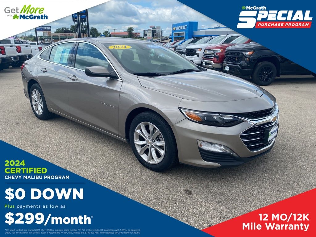 Mineral Gray Metallic 2024 Chevrolet Malibu Sedan Front-Wheel Drive Continuously Variable Transmission