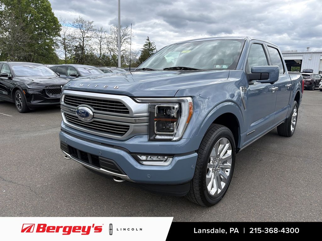 Blue (Azure Gray Metallic) 2023 Ford F-150 Pickup Truck Four-Wheel Drive Automatic