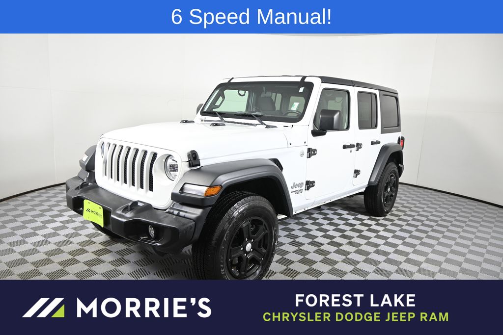 Bright White Clearcoat 2019 Jeep Wrangler Unlimited Sport S 4WD SUV / Crossover Four-Wheel Drive 6-Speed Manual
