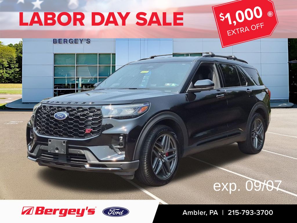 Black Metallic 2025 Ford Explorer SUV / Crossover All-Wheel Drive 10-Speed Automatic