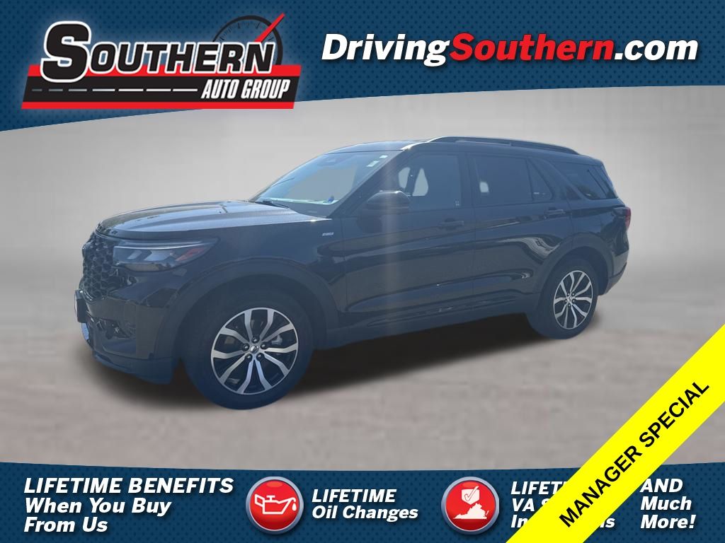Black Metallic 2025 Ford Explorer SUV / Crossover All-Wheel Drive Automatic