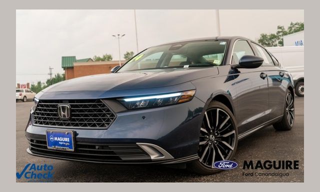 Canyon River Blue Metallic 2024 Honda Accord Hybrid Sedan Front-Wheel Drive Continuously Variable Transmission