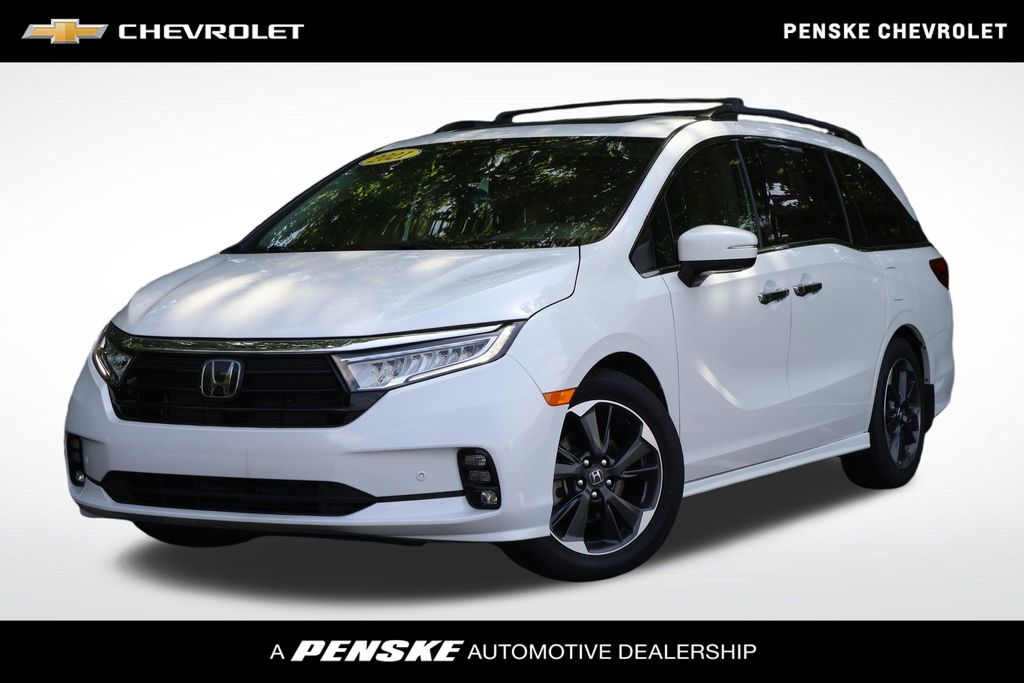 Platinum White 2021 Honda Odyssey Minivan Front-Wheel Drive Automatic
