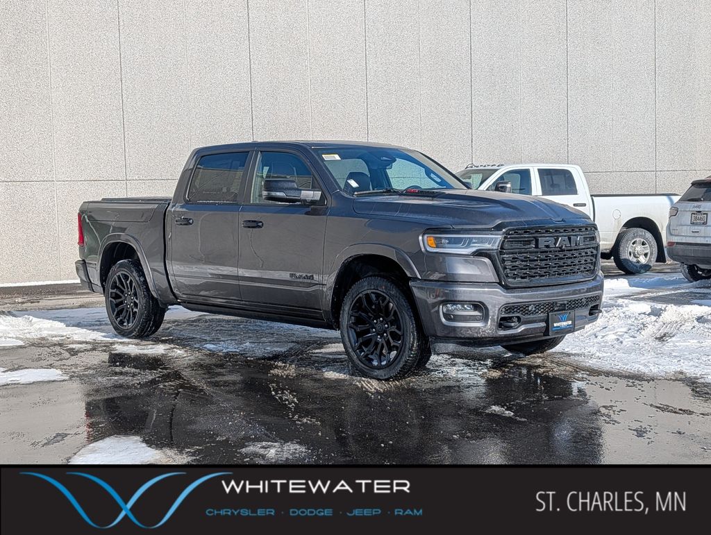 Gray (Granite Crystal Metallic Clearcoat) 2026 RAM 1500 Limited Crew Cab 4WD Pickup Truck Four-Wheel Drive 8-Speed Automatic