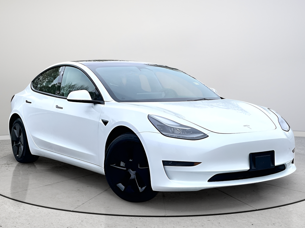 White 2023 Tesla Model 3 RWD Sedan Rear-Wheel Drive 1-Speed Automatic