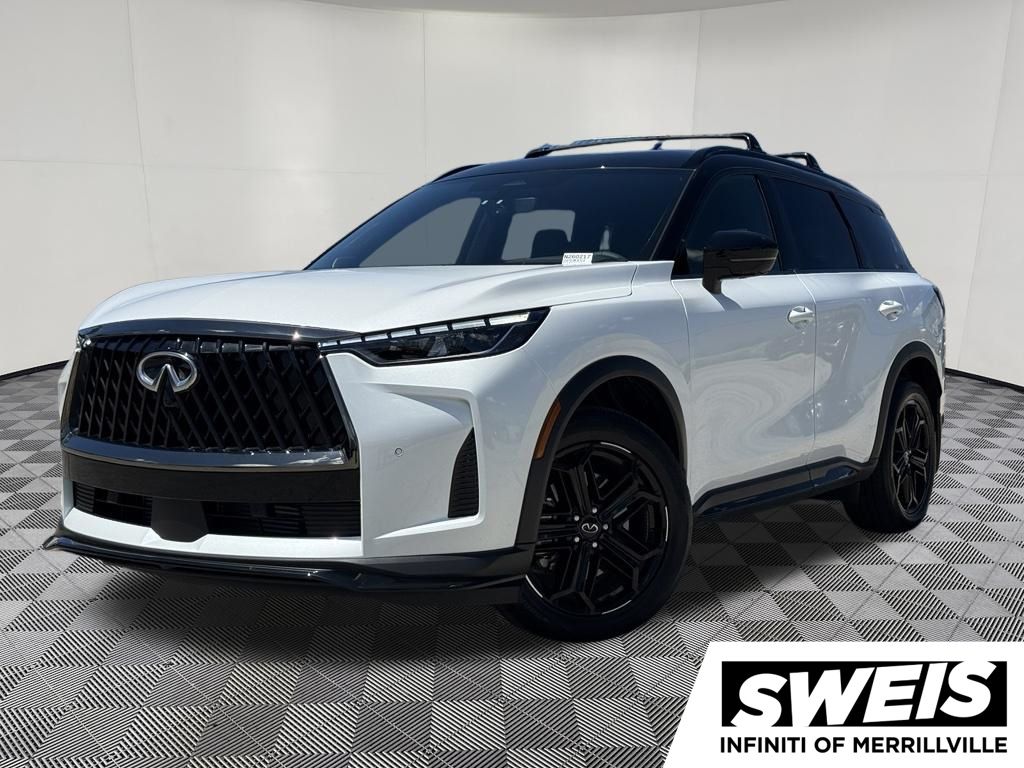 Radiant White/Black Obsidian 2026 INFINITI QX60 Sport AWD SUV / Crossover All-Wheel Drive 9-Speed Automatic