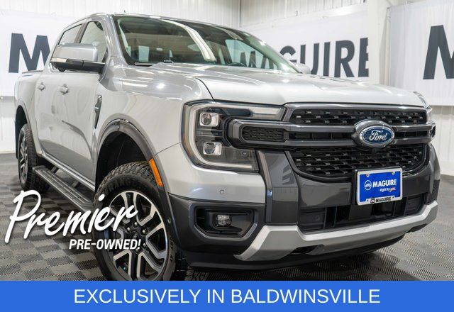 Gray 2024 Ford Ranger Lariat SuperCrew 4WD Pickup Truck Four-Wheel Drive Automatic