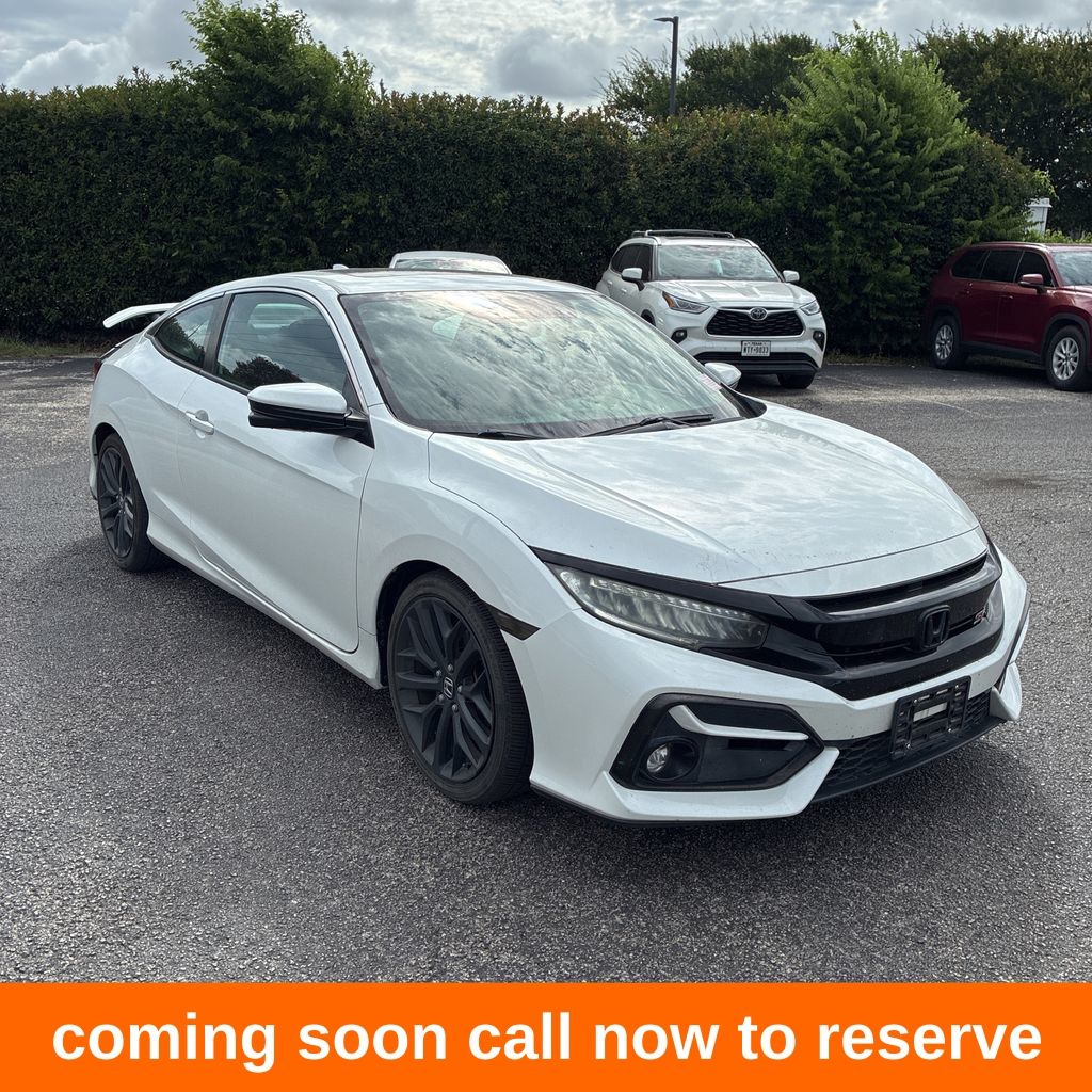 White 2020 Honda Civic Coupe Front-Wheel Drive 6-Speed Manual