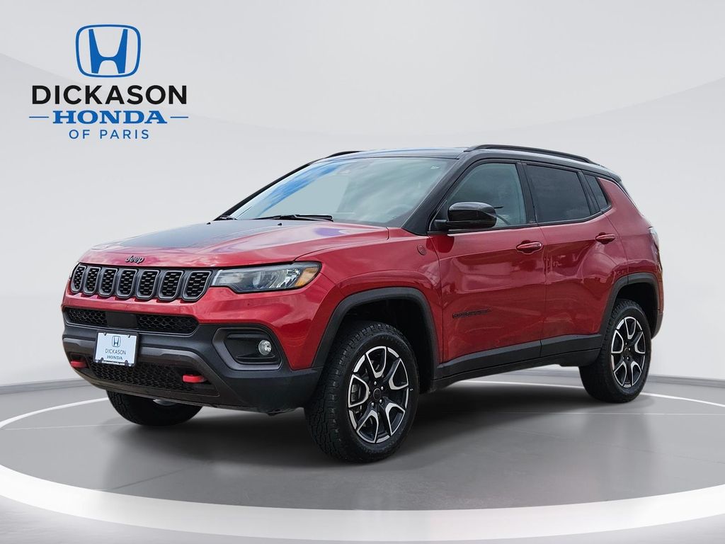 Red 2025 Jeep Compass Trailhawk 4WD SUV / Crossover Four-Wheel Drive 8-Speed Automatic