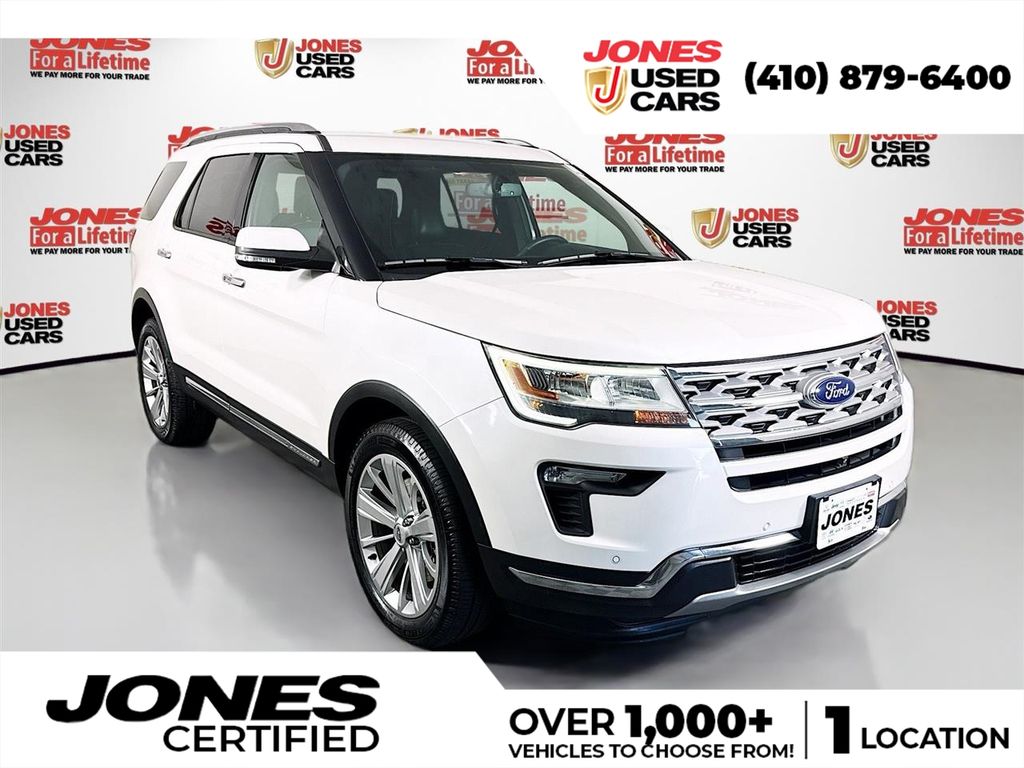 White Platinum Clearcoat Metallic 2019 Ford Explorer SUV / Crossover All-Wheel Drive 6-Speed Automatic