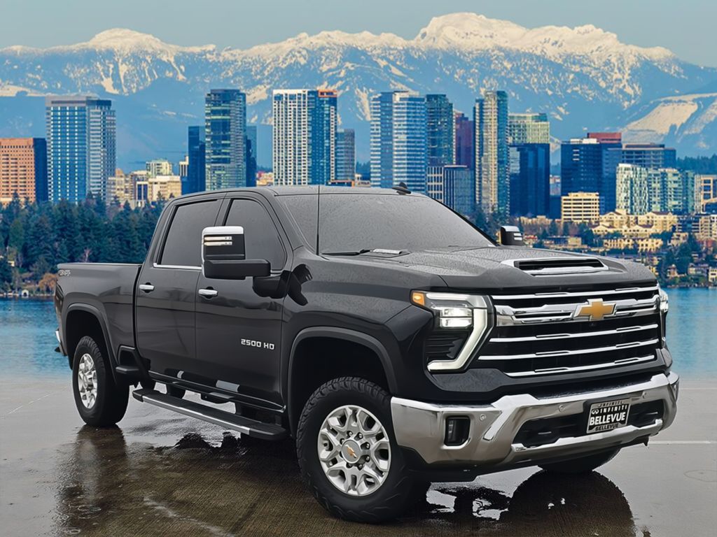 Black 2024 Chevrolet Silverado 2500HD LTZ Crew Cab 4WD Pickup Truck Four-Wheel Drive Automatic