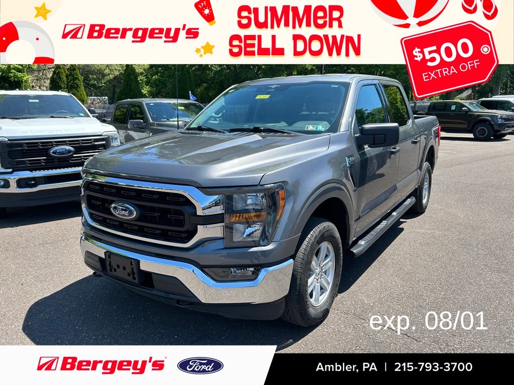 Gray Metallic 2023 Ford F-150 Pickup Truck Four-Wheel Drive Automatic