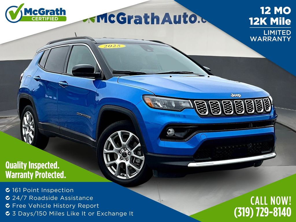 Hydro Blue Pearlcoat 2025 Jeep Compass SUV / Crossover Four-Wheel Drive 8-Speed Automatic